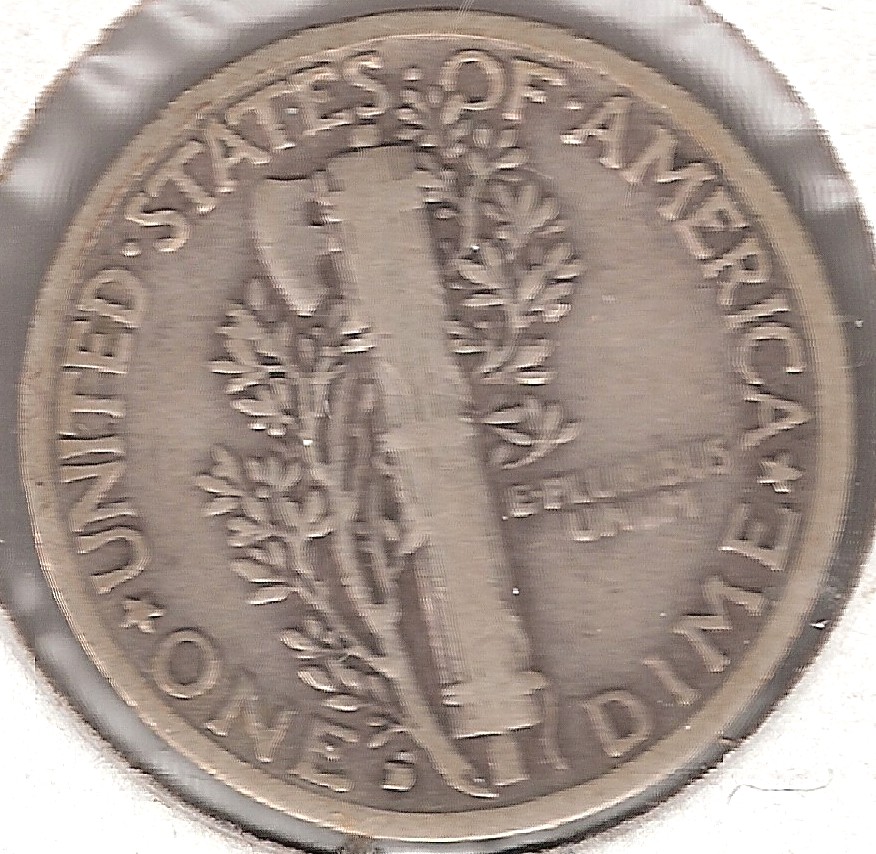 1931-d Mercury dime reverse